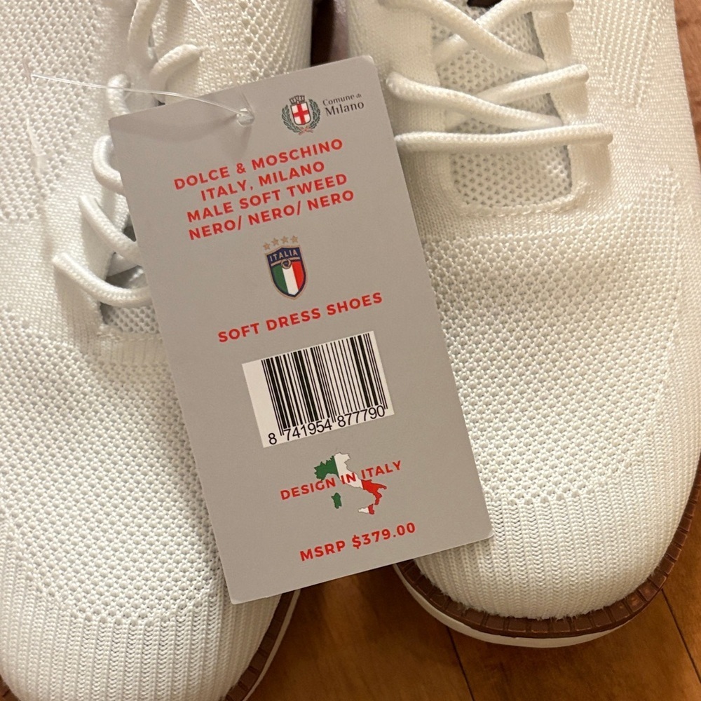White Knit Oxfords - Picture 3 of 4